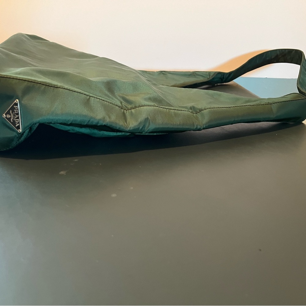 PRADA Green Tesuto Shoulder Bag BEAUTIFUL Authentic - Picture 4 of 12